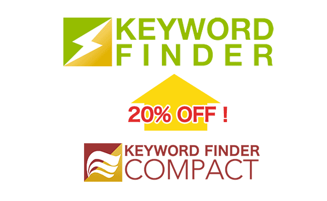 キーワードファインダーへのアップグレードは20%OFF!